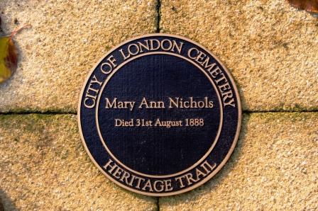 Memorial to Mary Nichols.