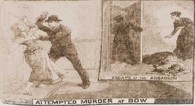 An image from the newspapers showing the attack on Ada Wilson.