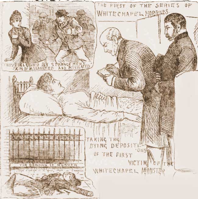 The Illustrated Police News images of the attack on Emma Smith.