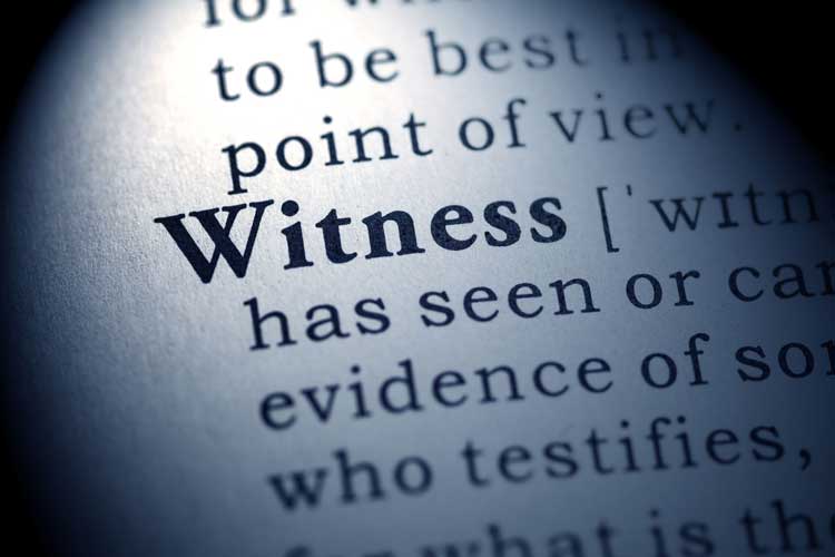 A definition of witness.