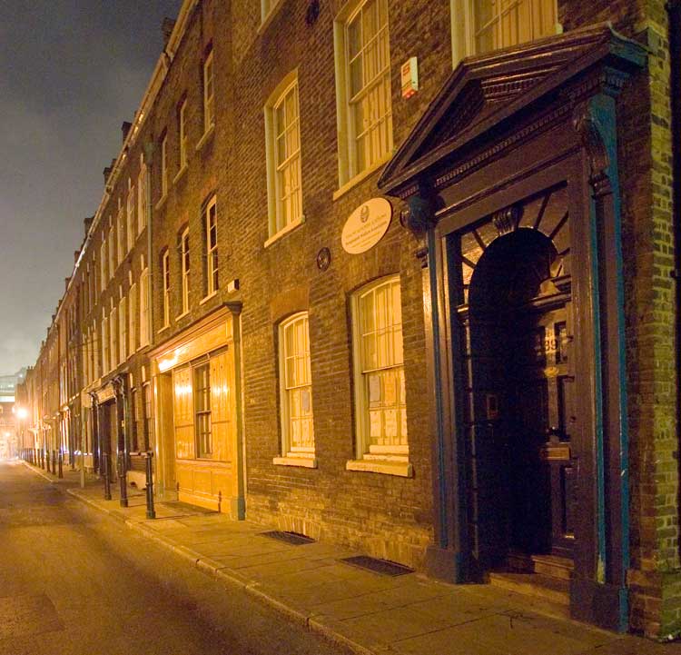 Some of the old houses in Fournier Street, Spitalfields.