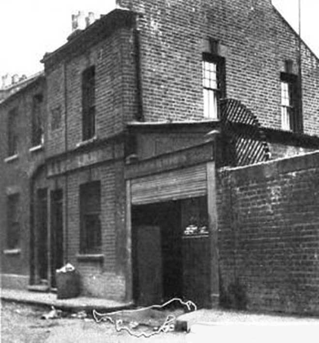 A photograph of the murder site in Buck's Row..