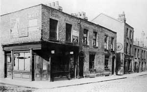 Berner Street looking towards the murder site of Elizabeth Stride.