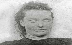 The mortuary photo of Elizabeth Stride.