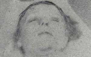 The mortuary photo of Mary Nichols.
