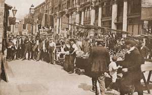 People at the Petticoat Lane Sunday market.